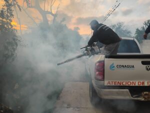 Fumigan zonas cercanas a la presa Rojo Gómez ante proliferación de mosquitos